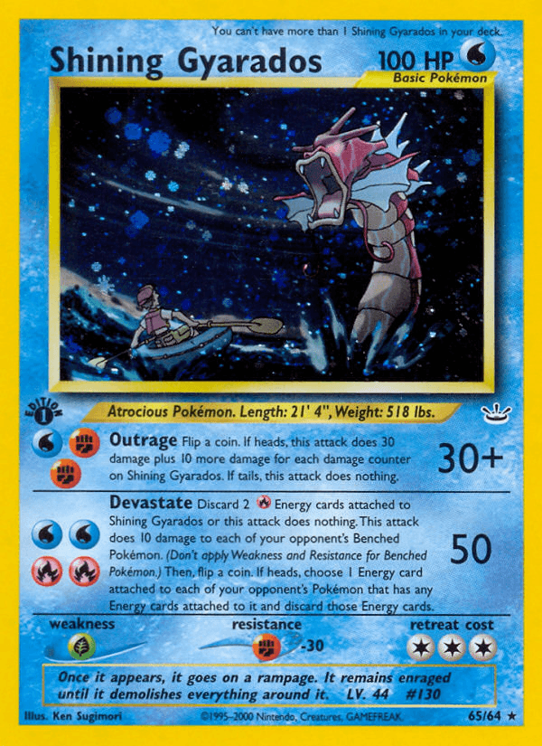 Shining Gyarados (Neo Revelation) #65 card art