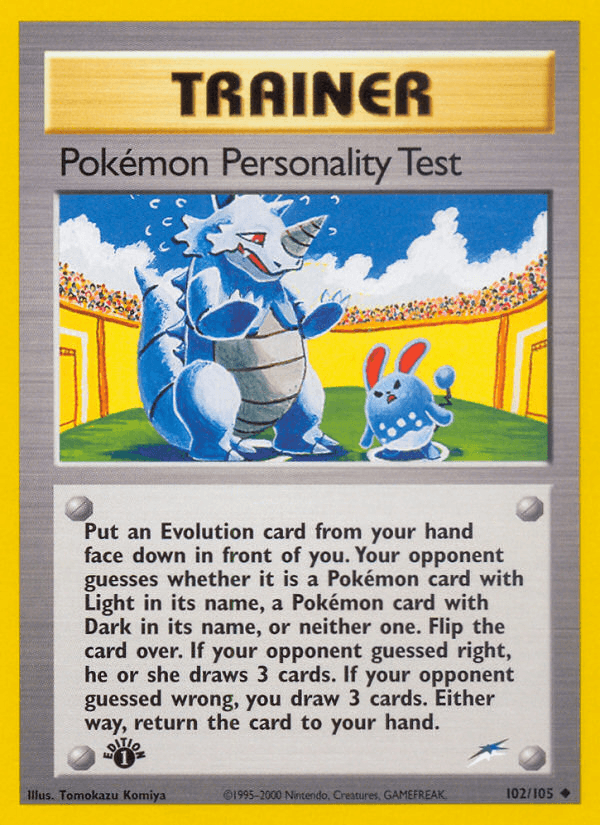 Pokémon Personality Test (Neo Destiny) #102 card art