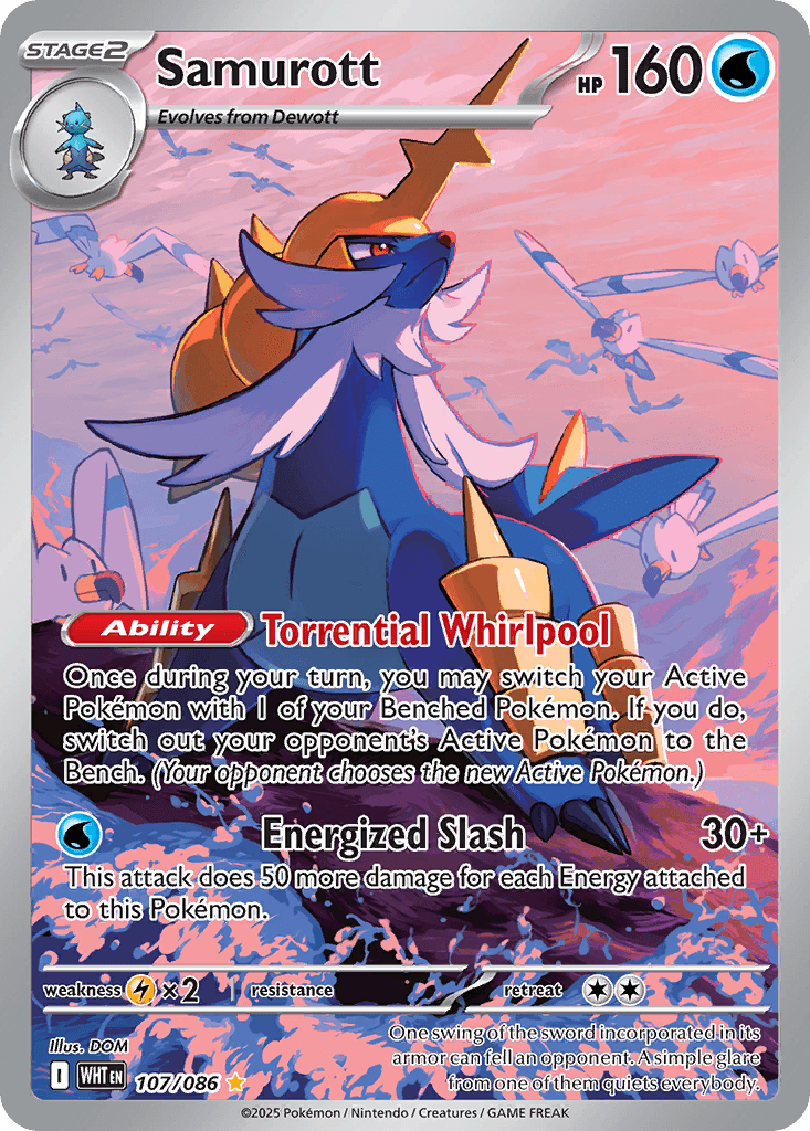 Samurott (White Flare) #107 card art
