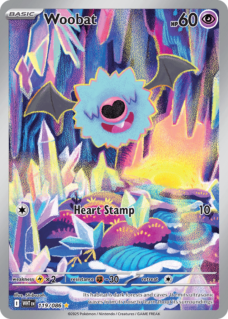 Woobat (White Flare) #119 card art
