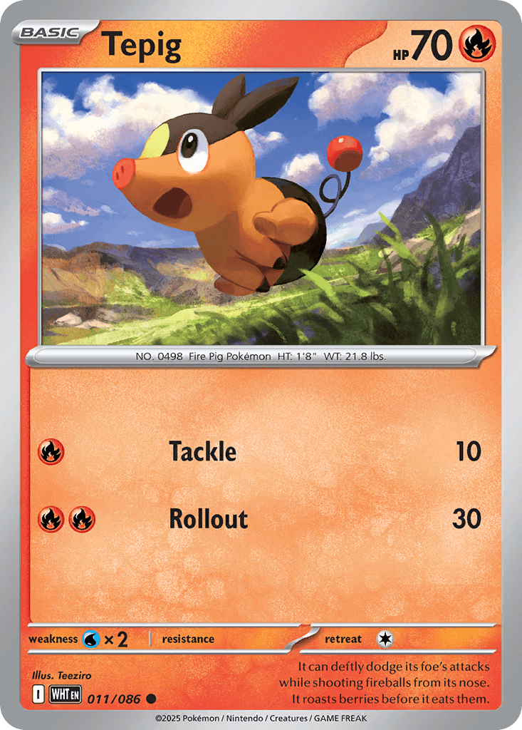Tepig (White Flare) #11 card art