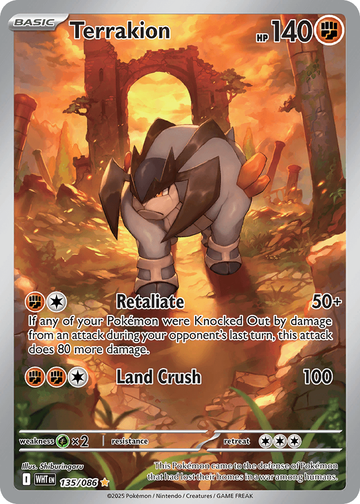 Terrakion (White Flare) #135 card art