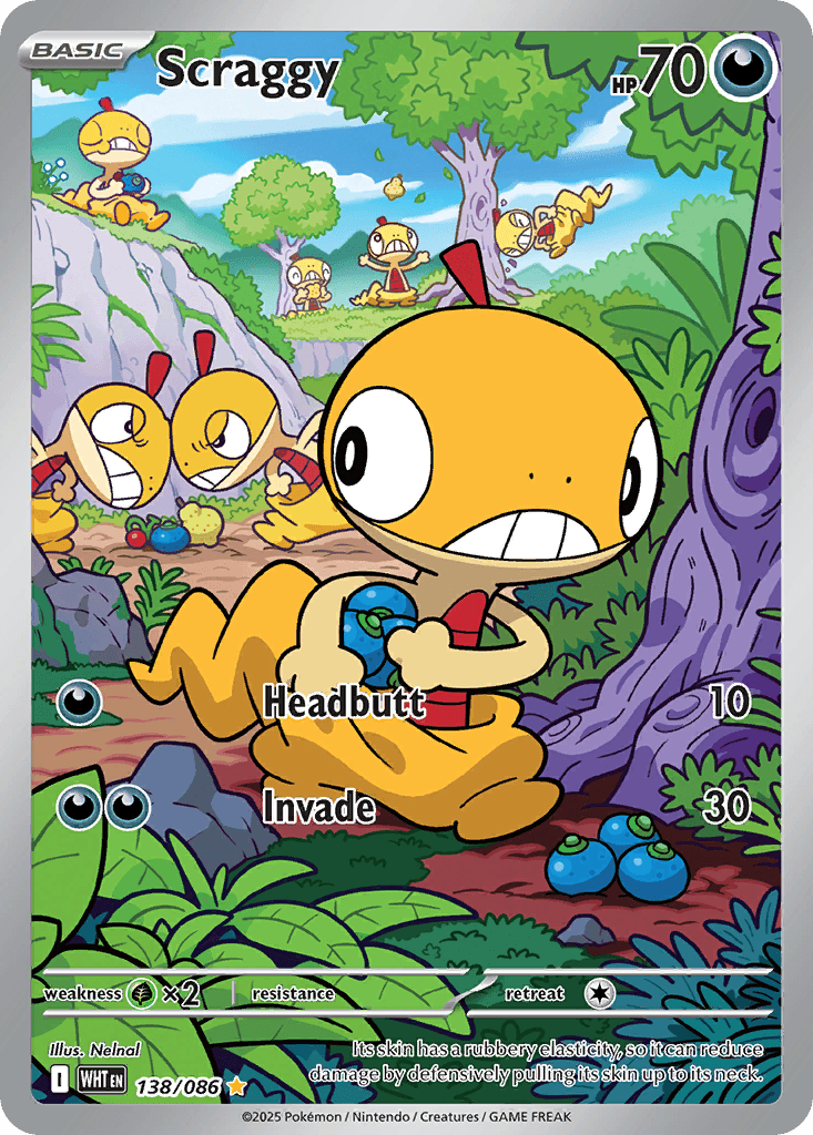 Scraggy (White Flare) #138 card art