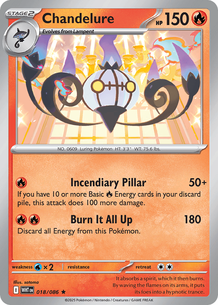Chandelure (White Flare) #18 card art