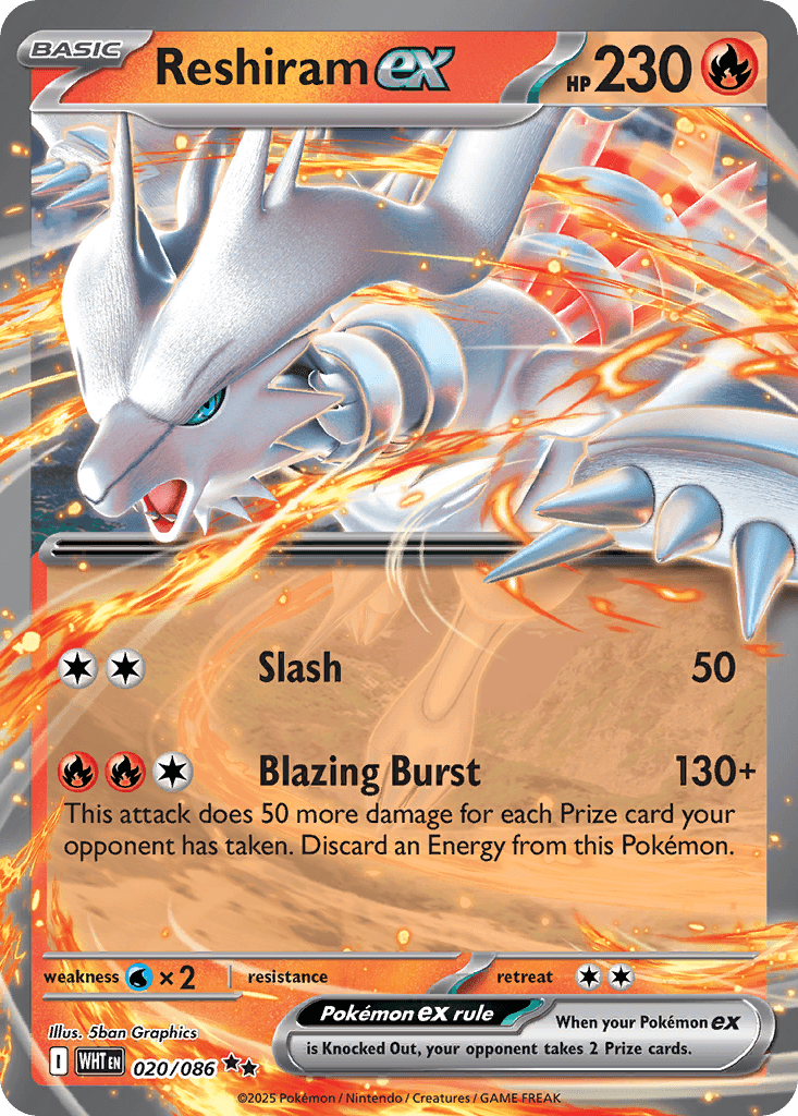 Reshiram ex (White Flare) #20 card art