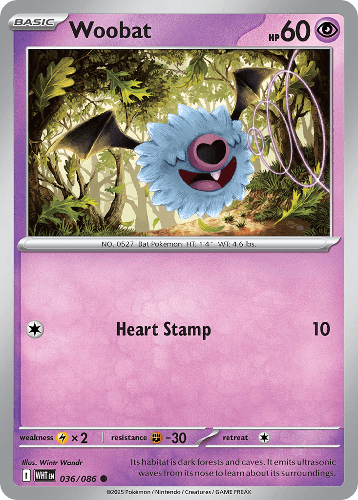 Woobat (White Flare) #36 card art