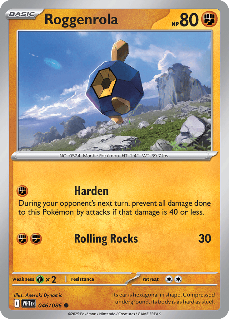 Roggenrola (White Flare) #46 card art