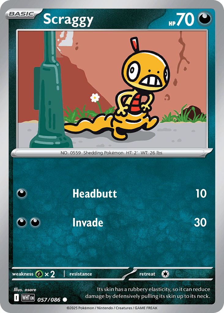 Scraggy (White Flare) #57 card art