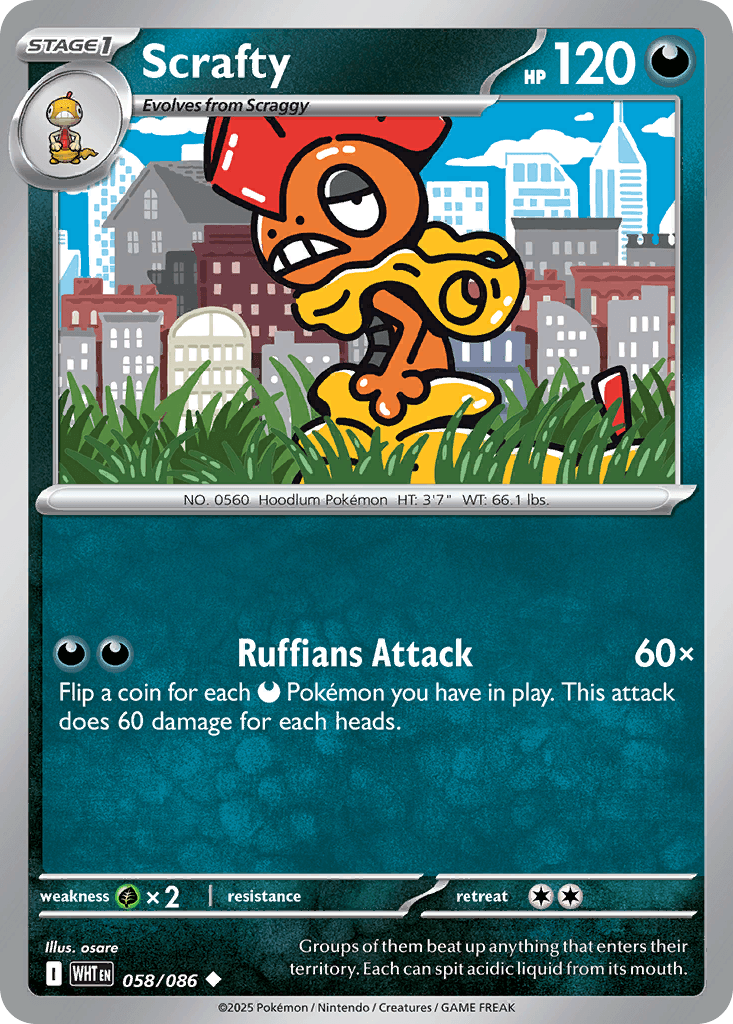 Scrafty (White Flare) #58 card art