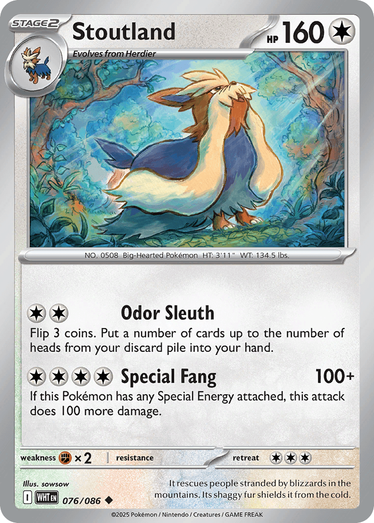 Stoutland (White Flare) #76 card art