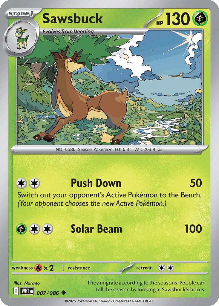 Sawsbuck (White Flare) #7 card art