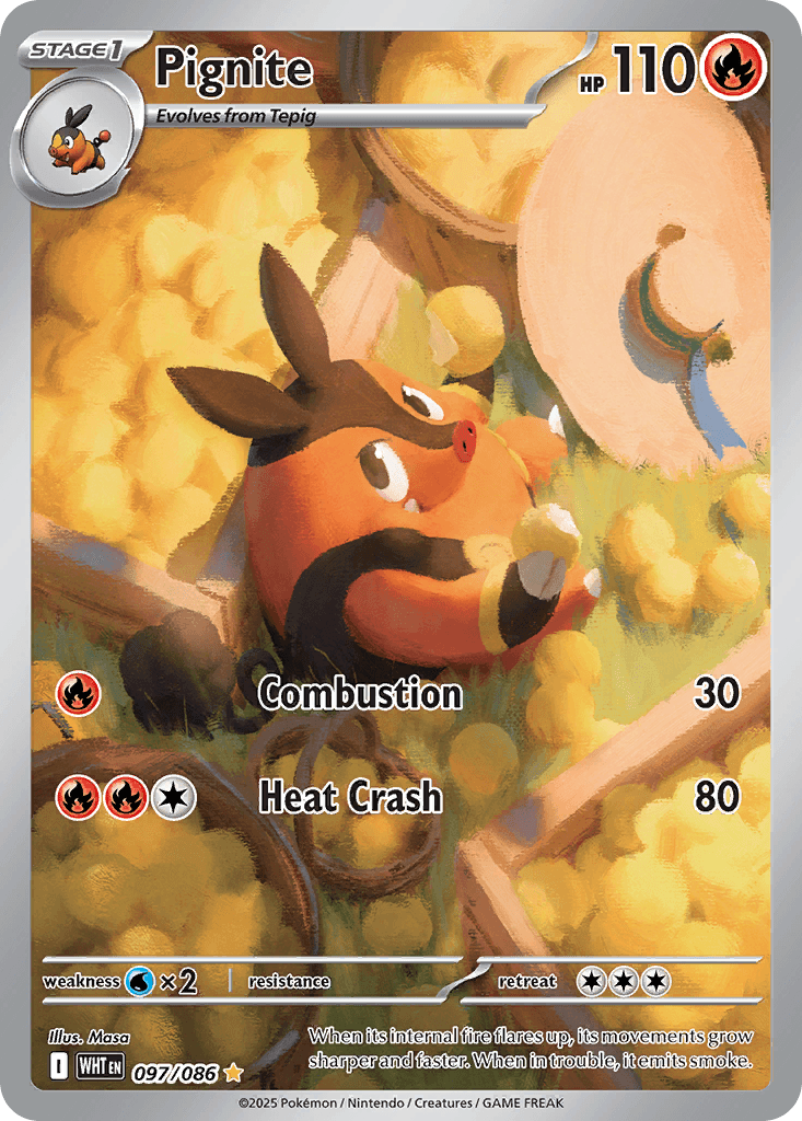 Pignite (White Flare) #97 card art