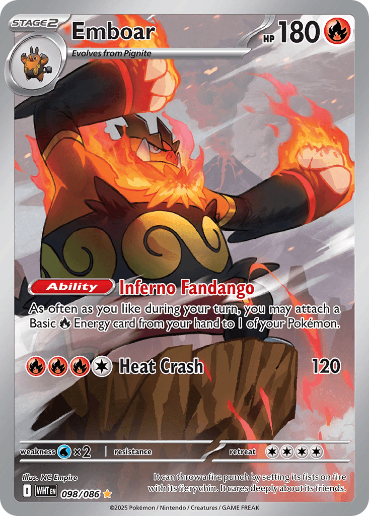 Emboar (White Flare) #98 card art