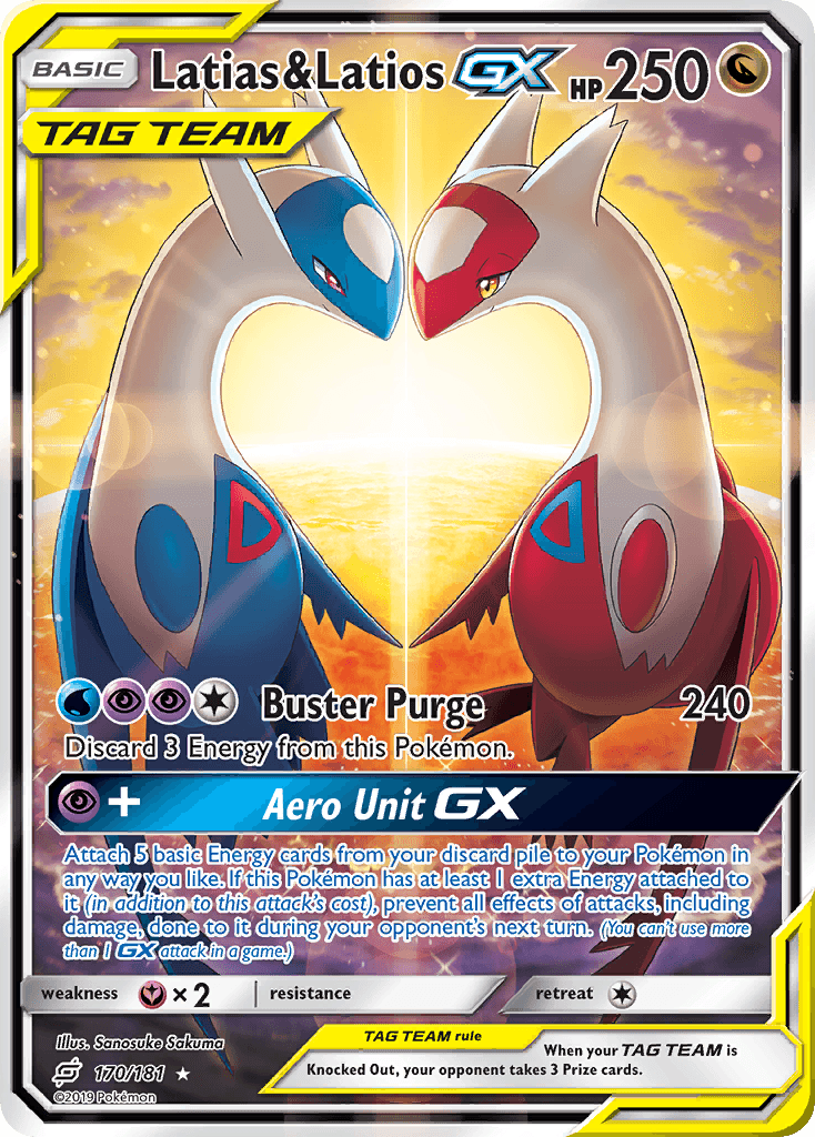 Latias & Latios-GX (Team Up) #170 card art