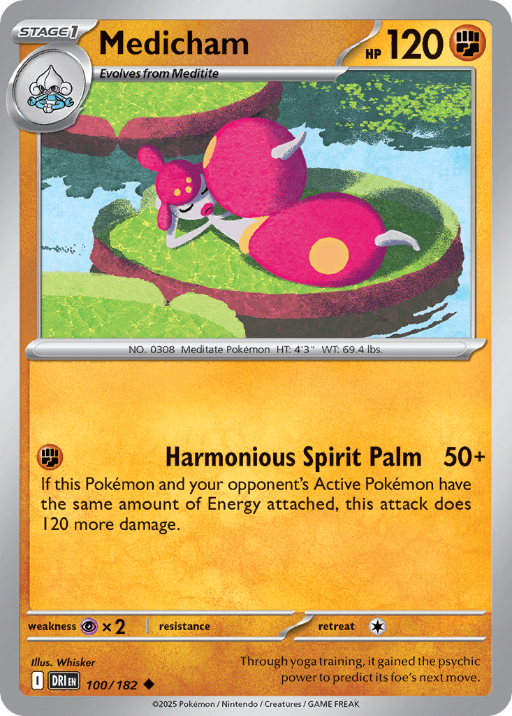 Medicham (Destined Rivals) #100 card art