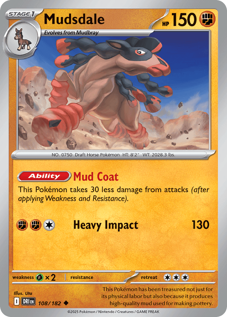 Mudsdale (Destined Rivals) #108 card art
