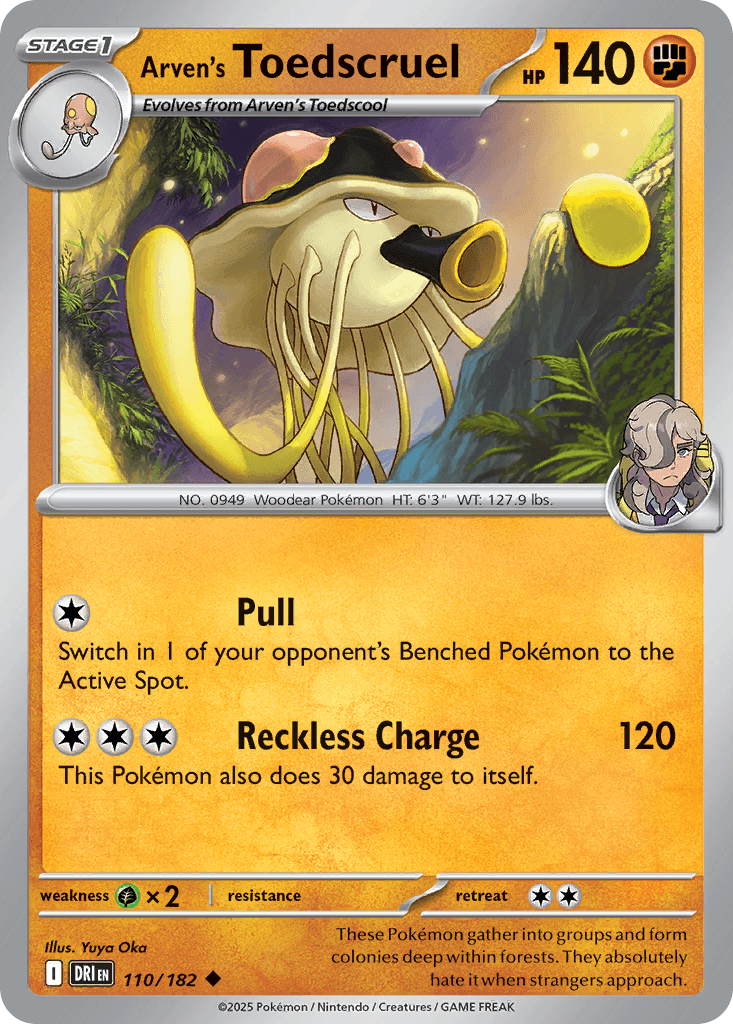 Arven's Toedscruel (Destined Rivals) #110 card art