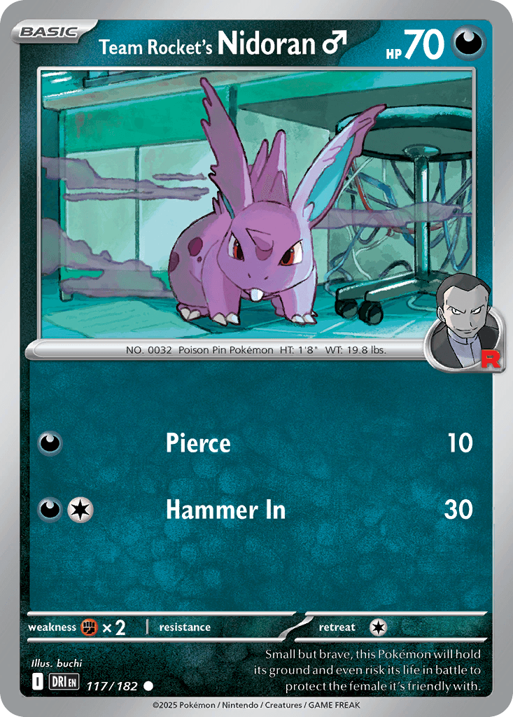 Team Rocket's Nidoran♂ (Destined Rivals) #117 card art