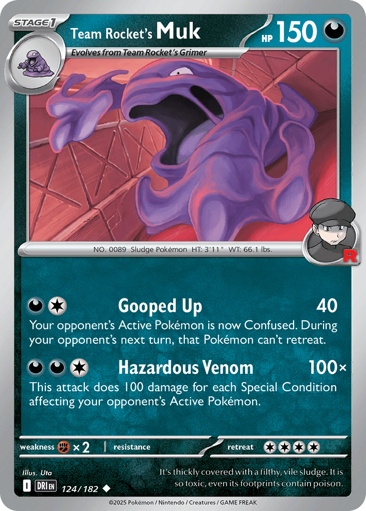 Team Rocket's Muk (Destined Rivals) #124 card art