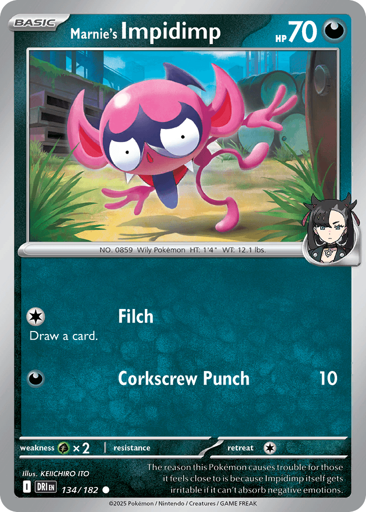 Marnie's Impidimp (Destined Rivals) #134 card art