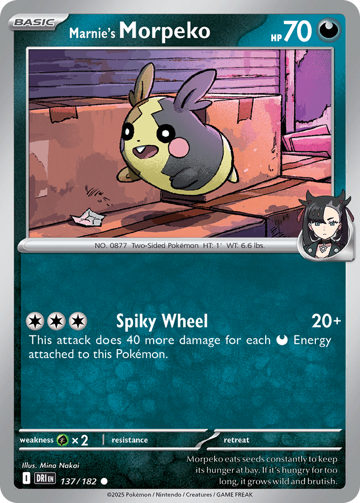 Marnie's Morpeko (Destined Rivals) #137 card art