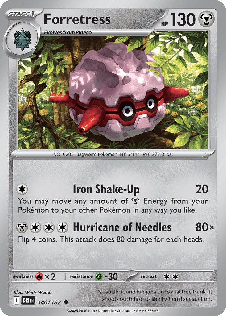 Forretress (Destined Rivals) #140 card art