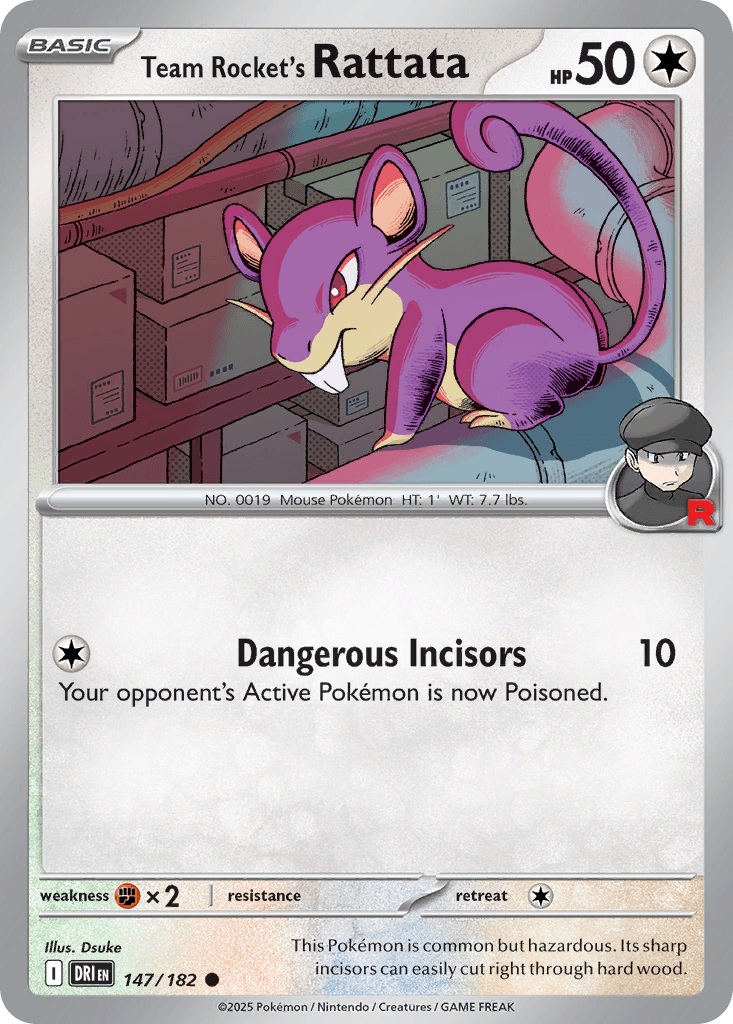 Team Rocket's Rattata (Destined Rivals) #147 card art