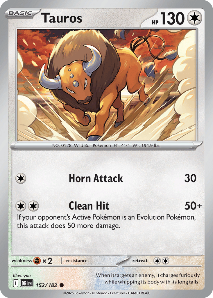 Tauros (Destined Rivals) #152 card art