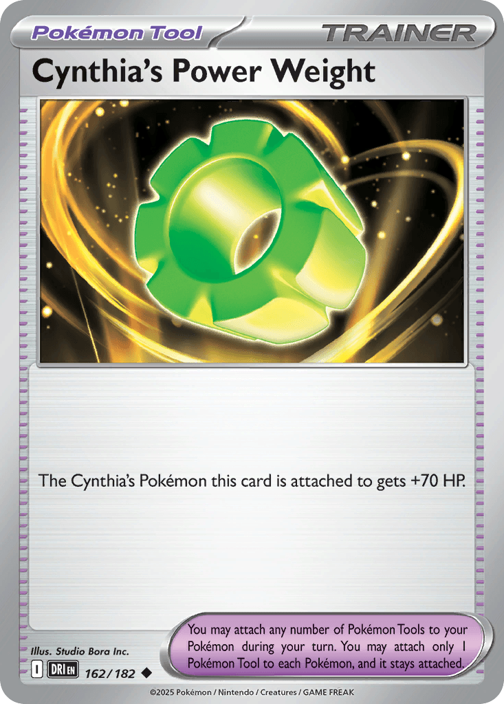 Cynthia's Power Weight (Destined Rivals) #162 card art