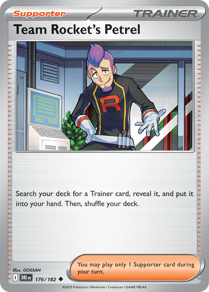 Team Rocket's Petrel (Destined Rivals) #176 card art
