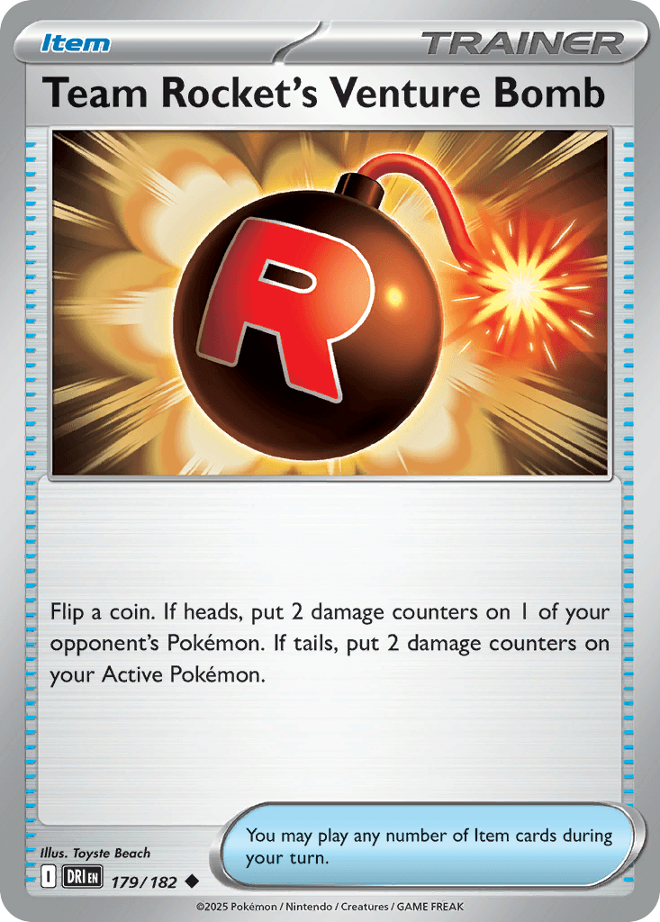 Team Rocket's Venture Bomb (Destined Rivals) #179 card art