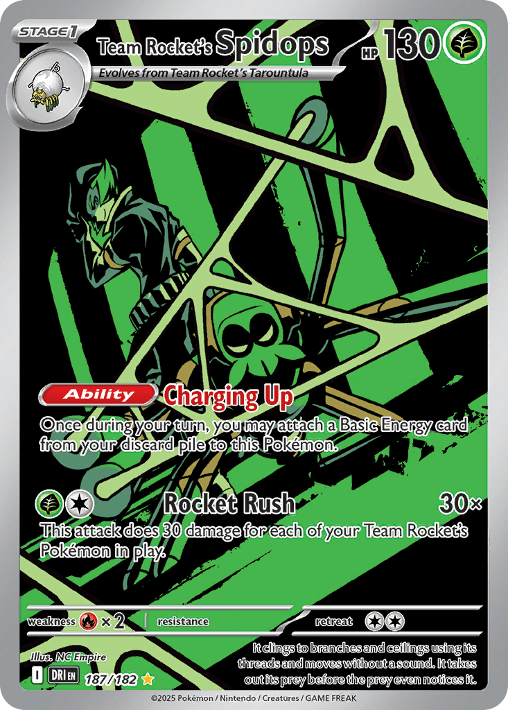 Team Rocket's Spidops (Destined Rivals) #187