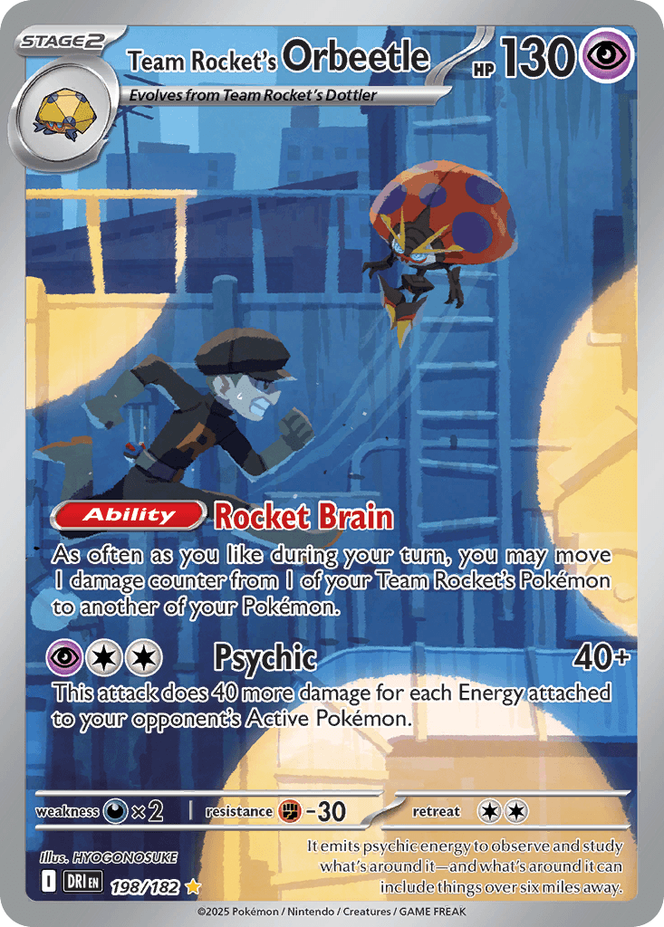 Team Rocket's Orbeetle (Destined Rivals) #198 card art
