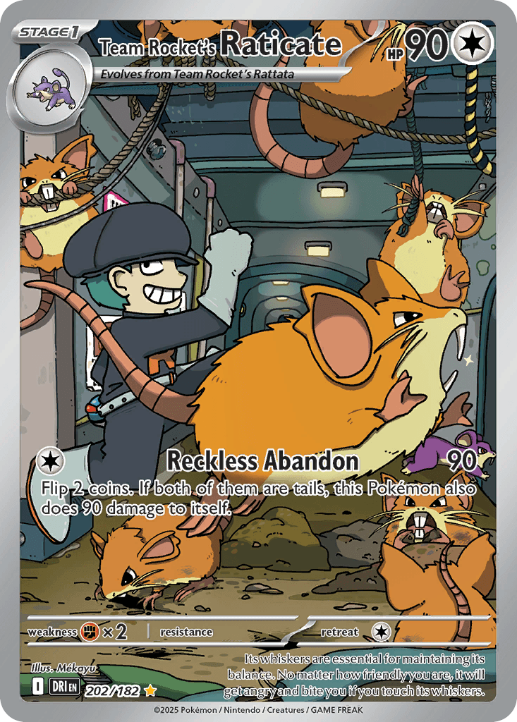 Team Rocket's Raticate (Destined Rivals) #202