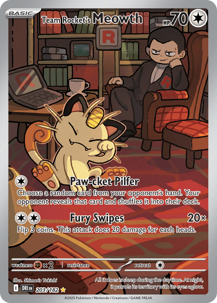 Team Rocket's Meowth (Destined Rivals) #203
