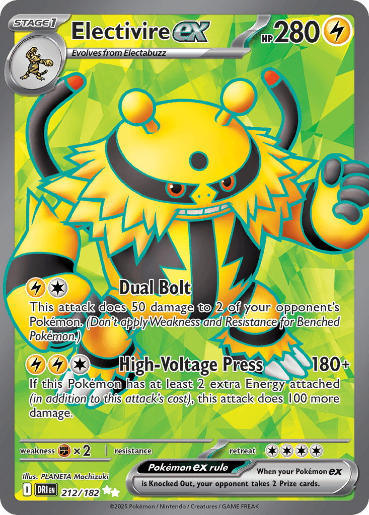 Electivire ex (Destined Rivals) #212 card art