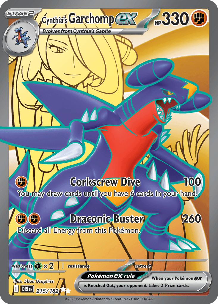 Cynthia's Garchomp ex (Destined Rivals) #215