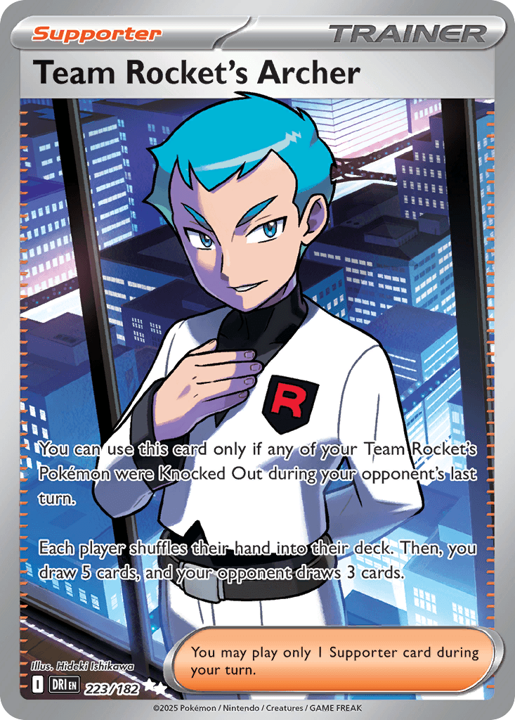Team Rocket's Archer (Destined Rivals) #223 card art