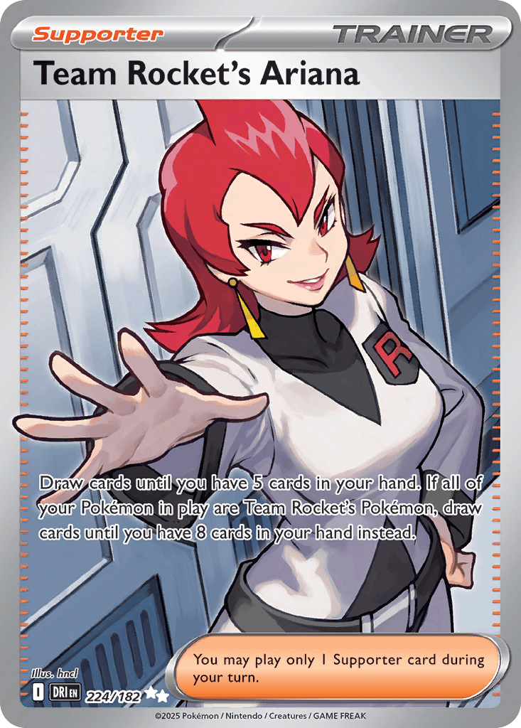 Team Rocket's Ariana (Destined Rivals) #224 card art