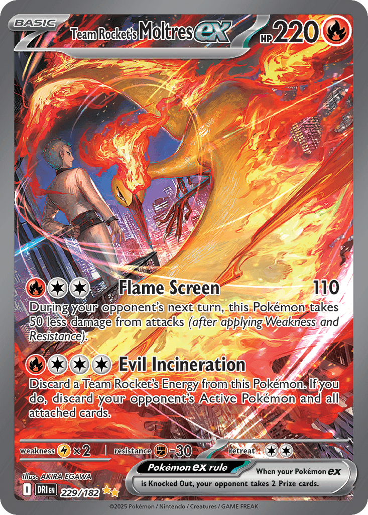 Team Rocket's Moltres ex (Destined Rivals) #229