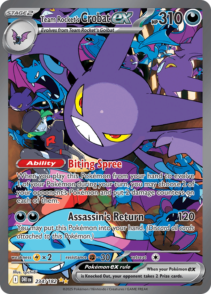 Team Rocket's Crobat ex (Destined Rivals) #234