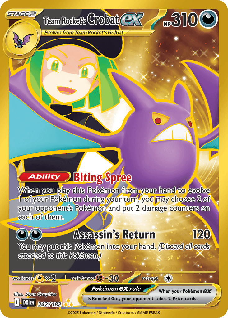Team Rocket's Crobat ex (Destined Rivals) #242