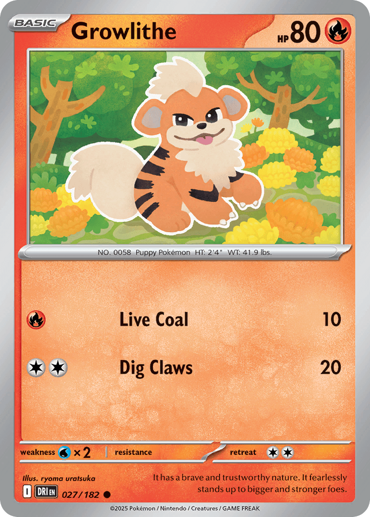 Growlithe (Destined Rivals) #27 card art