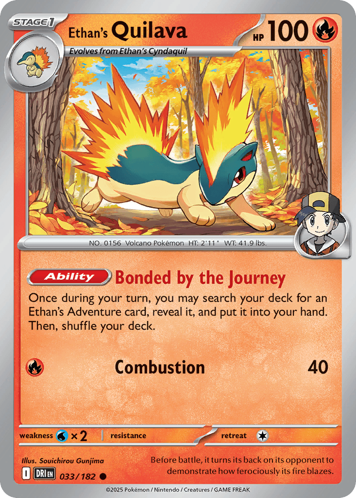 Ethan's Quilava (Destined Rivals) #33 card art