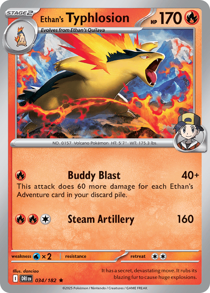 Ethan's Typhlosion (Destined Rivals) #34 card art