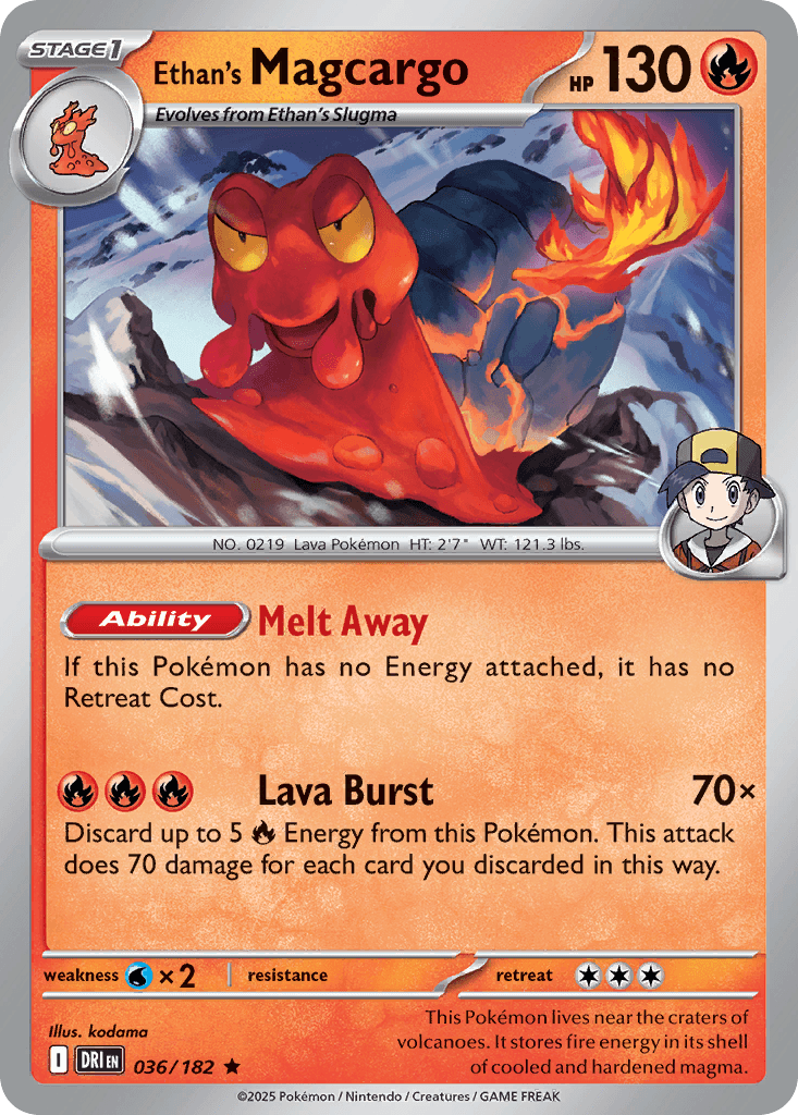 Ethan's Magcargo (Destined Rivals) #36 card art