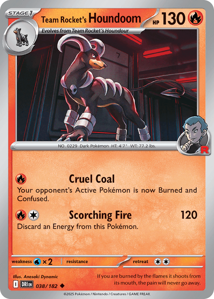 Team Rocket's Houndoom (Destined Rivals) #38 card art