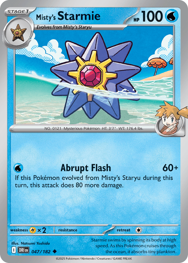 Misty's Starmie (Destined Rivals) #47 card art