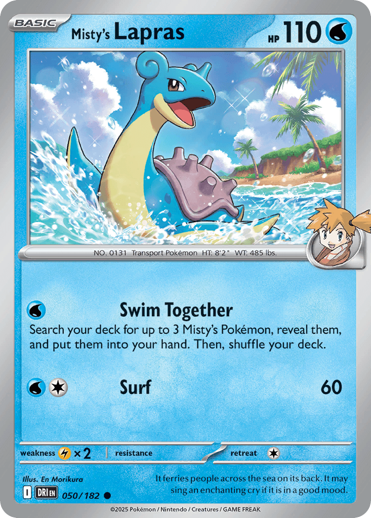 Misty's Lapras (Destined Rivals) #50 card art