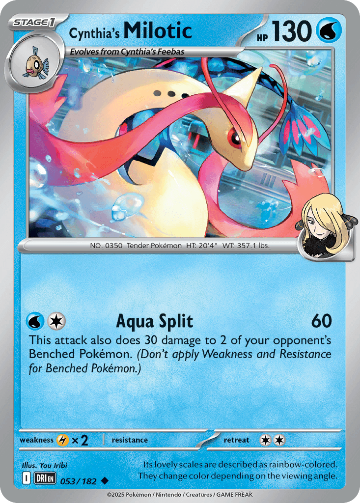Cynthia's Milotic (Destined Rivals) #53 card art